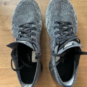 Nike Black and Gray Sneakers with Knit Upper